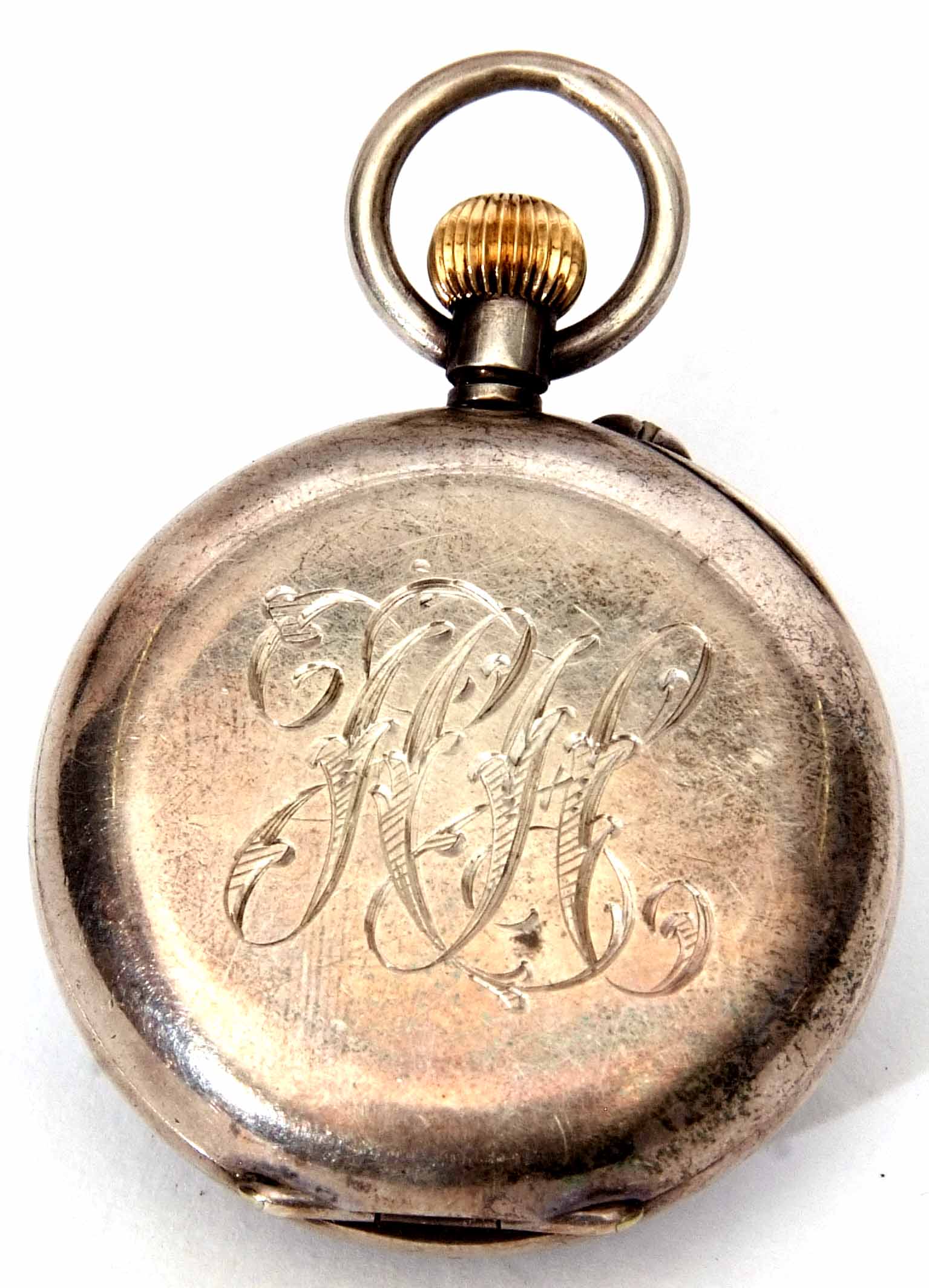 Early 20th century silver cased open face keyless fob watch, Stauffer - Cx de Sends, the frosted - Image 2 of 2