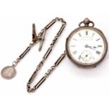 Early 20th century silver cased open face lever watch, H Samuel - Market St, Manchester, No
