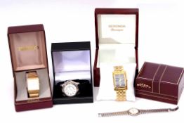 Mixed Lot: comprising four various modern wrist watches including Rotary, Seiko, "Kinetic",