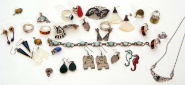 Mixed Lot: quantity of mainly white metal jewellery to include earrings, necklaces etc