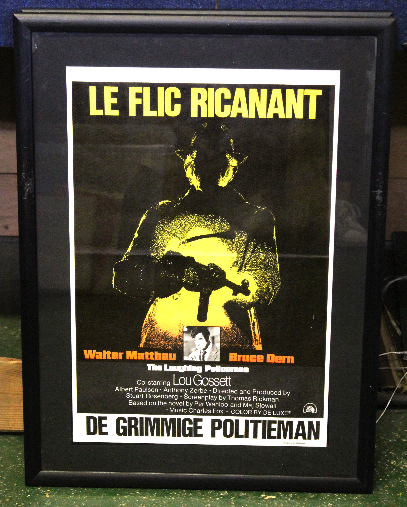 Four coloured French film posters including Leflic Ricanant 1973 + Charlie Chan Et La Malediction de - Image 3 of 4
