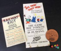 BOOTS CHEMISTS: SEE HOW THEY WON, THE GAME OF GOOD HEALTH, Vintage complimentary board game, 390 x