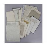 Packet: 19th century Obituaries, Funeral Addresses, various manuscripts, printed pamphlets etc re