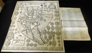 PLAN OF THE CITY OF NORWICH, folding engraved plan with ornamental seals, 1746, from BLOMEFIELDS: AN