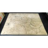 JARROLD & SONS (pub): MAP OF THE CITY OF NORWICH FEBRUARY 1899, hand coloured litho folding map