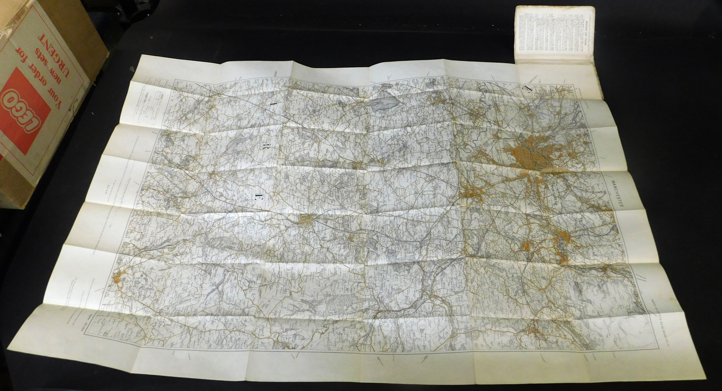 Ordnance Survey map of Manchester, folding, 1901, part of sheets 85, 86, 98, 99, 110 and 111, approx - Image 3 of 3