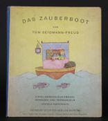 TOM SEIDMANN-FREUD: DAS ZAUBERBOOT, Berlin, Herbert Stuffer, 1930, 3 full page moveable coloured