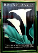 Original Brian Davies "Calla 1"/Lilies print from the exhibition at Long Beach Museum of Art Book