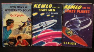 REGINALD ALEC MARTIN "E C ELIOTT": 2 titles: KEMLO AND THE CRAZY PLANET, 1954, 1st edition, original