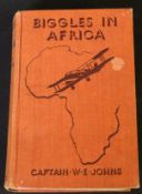 W E JOHNS: BIGGLES IN AFRICA, Oxford University Press, 1936, 1st edition, coloured frontis, 7 full