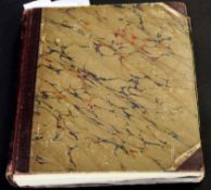 Vintage exercise book, watermarked paper 1824-45, well filled with manuscript quotations from Byron,