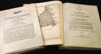 RICHARD POLWELE: THE HISTORY OF CORNWALL, 1803-06, 4 volumes in 2 including supplement and the civil