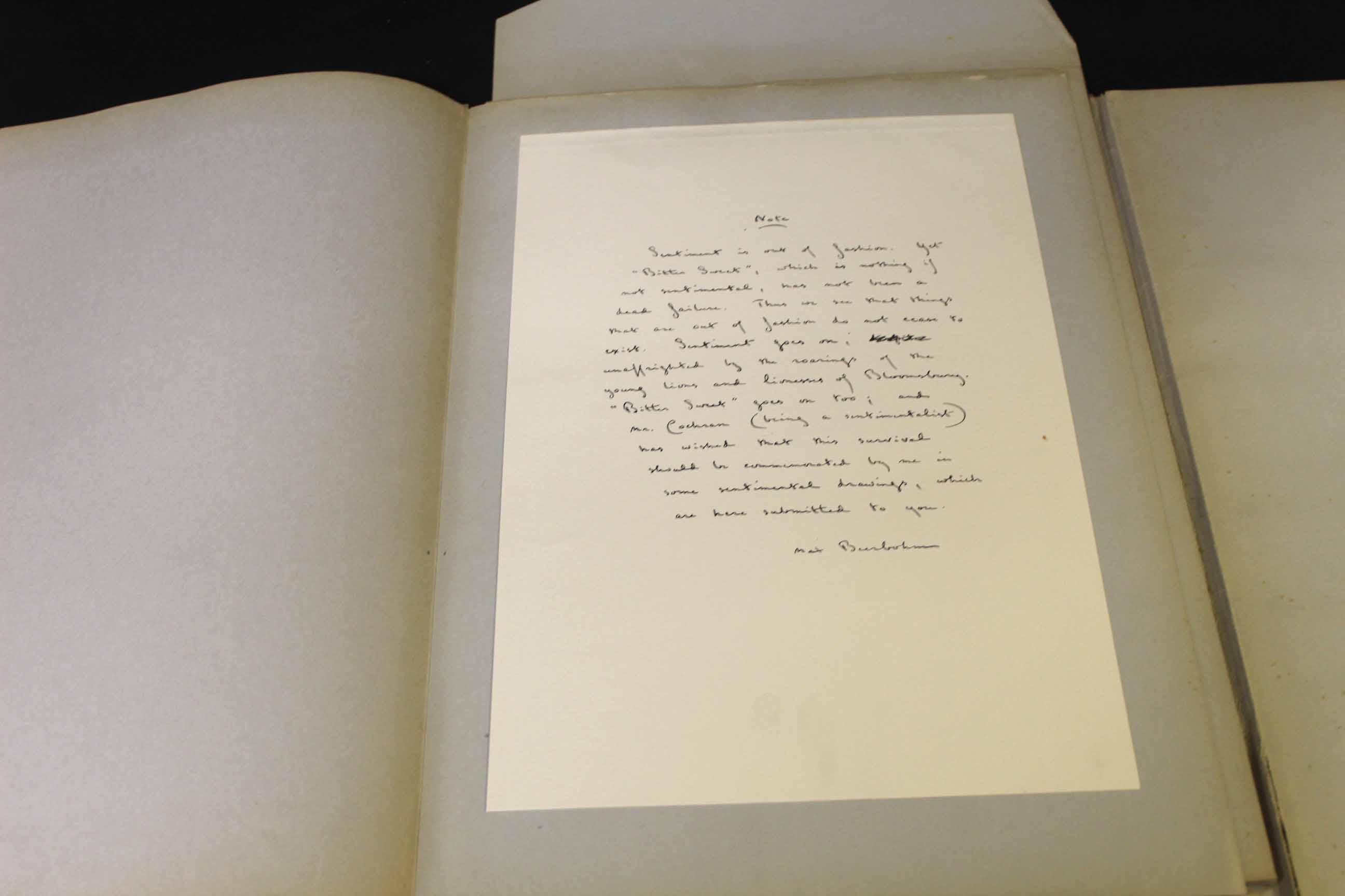 MAX BEERBOHM: HEROES AND HEROINES OF BITTER SWEET, London, Leadley Ltd [1931] (900), numbered 233, 5 - Image 3 of 5