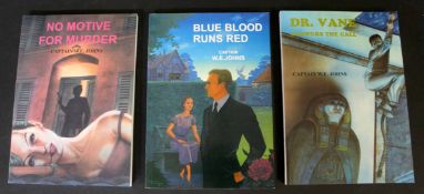 W E JOHNS: 3 titles: BLUE BLOOD RUNS RED, ill Andrew Skilleter, Watford, Norman Wright, 1998 (