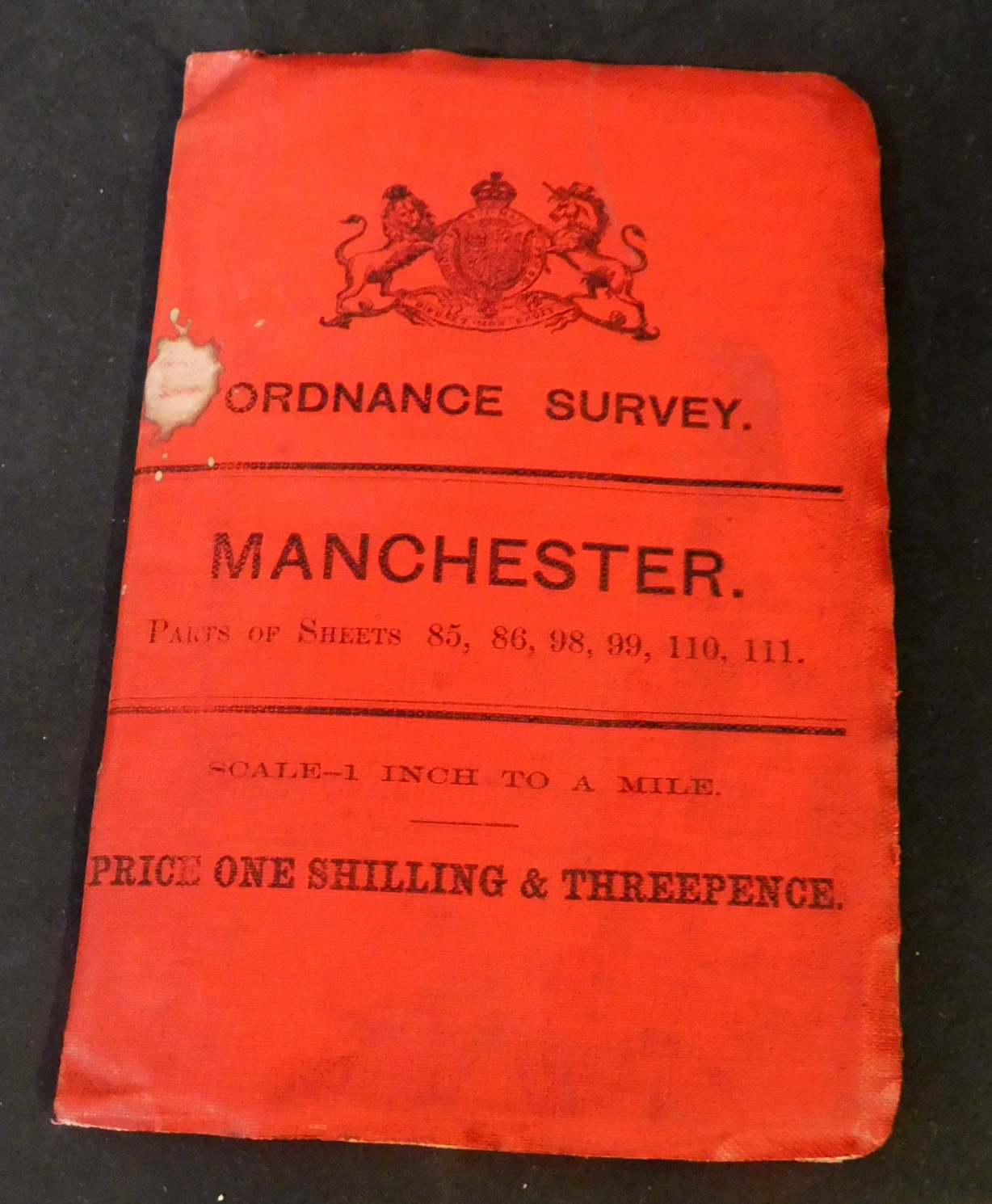 Ordnance Survey map of Manchester, folding, 1901, part of sheets 85, 86, 98, 99, 110 and 111, approx