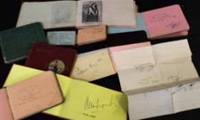 One large box assorted and numerous old autograph albums