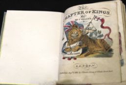 JOHN COLLINS: THE CHAPTER OF KINGS, London, J Harris 1818, 38 hand coloured engraved leaves