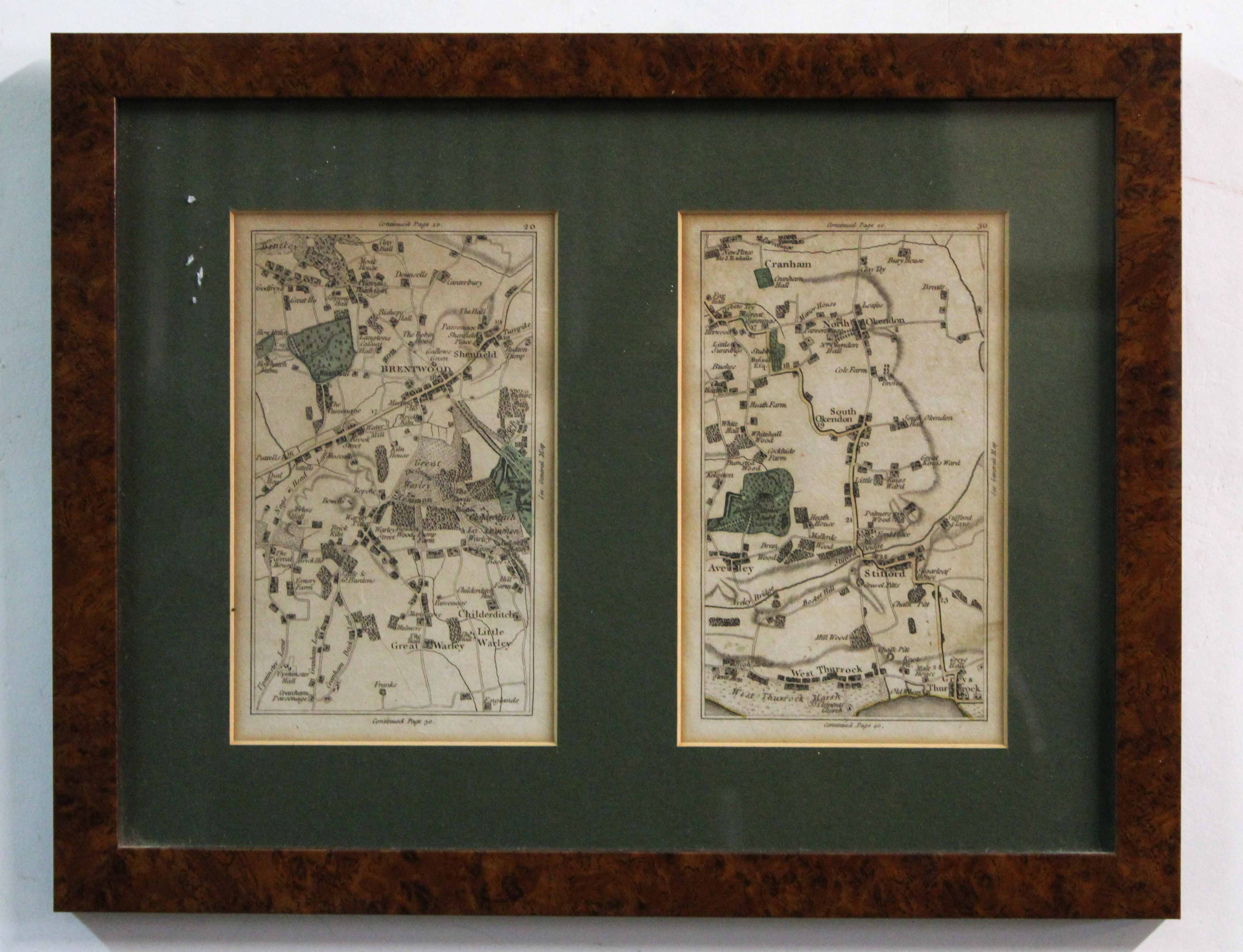 J CARY: ESSEX, engraved hand coloured map, 1793, approx 210 x 260mm + T KITCHIN: BEDFORDSHIRE, - Image 4 of 5