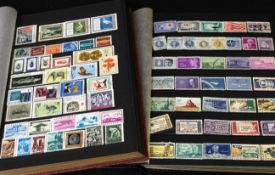 Mint used World stamp collection in 4 albums and 3 stock books