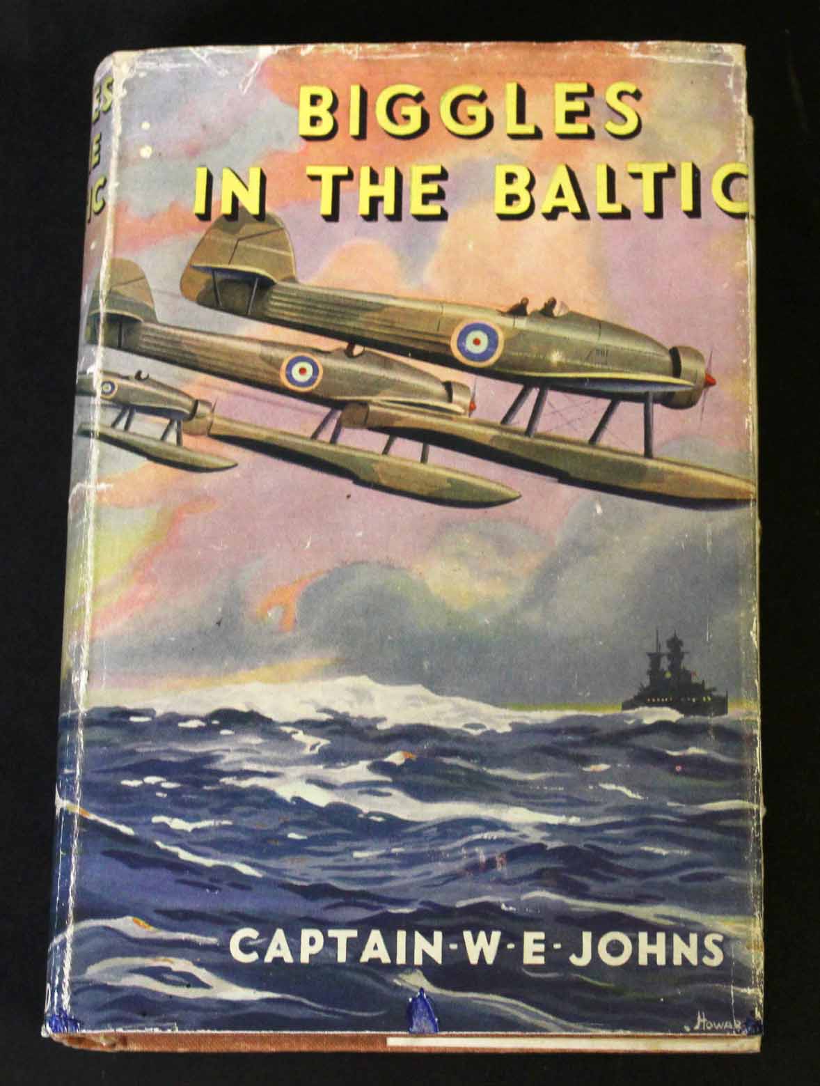 W E JOHNS: BIGGLES IN THE BALTIC, Oxford University Press, 1941 reprint, coloured frontis, 6 full