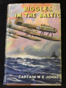 W E JOHNS: BIGGLES IN THE BALTIC, Oxford University Press, 1941 reprint, coloured frontis, 6 full