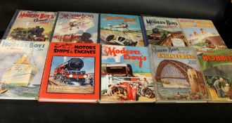 MODERN BOY: 10 titles comprising Annuals 1931-36, MOTOR SHIPS AND ENGINES, HOBBIES, ENGINEERING, NEW