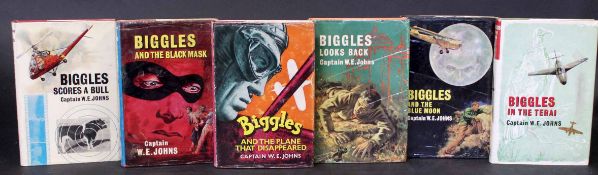 W E JOHNS: 6 titles: BIGGLES AND THE PLANE THAT DISAPPEARED, 1963, 1st edition, original cloth, dust