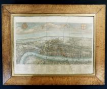 WILLIAM MAITLAND (PUBLISHED): A VIEW OF LONDON ABOUT THE YEAR 1560, engraved hand coloured view [
