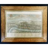 WILLIAM MAITLAND (PUBLISHED): A VIEW OF LONDON ABOUT THE YEAR 1560, engraved hand coloured view [