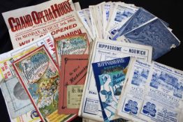 Packet 30+ Norwich Hippodrome programmes and flyers, mainly 1946-54, + "THE LIFE OF G HACKENSCHMIDT"