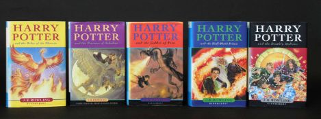 J K ROWLING: 5 titles: HARRY POTTER AND THE PRISONER OF AZKABAN, 1999, original pictorial boards,