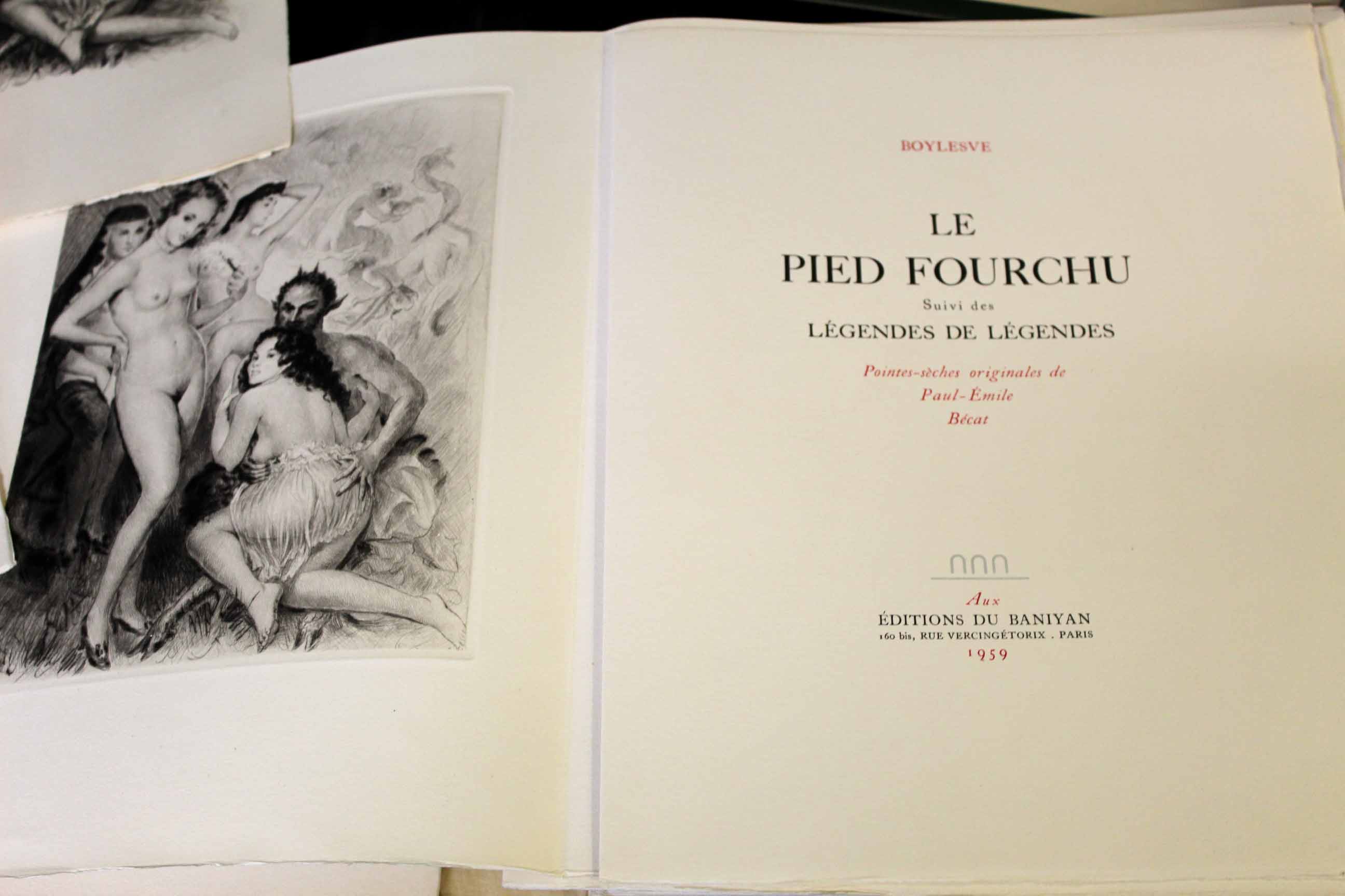 RENE BOYLESUE: LE PIED FOURCHU SUIVI DES LEGENDES DE LEGENDES, ill Paul-Emile Becat, Paris, Editions - Image 2 of 3