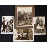 A rare Cottingley Fairy copyright photograph "Fairy Sun Bath, Elves, etc", 150 x 105mm, original