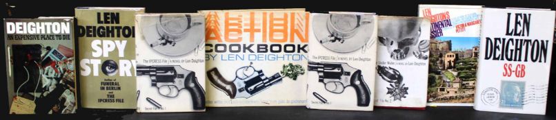 LEN DEIGHTON: 7 titles: THE IPCRESS FILE, New York, Simon & Schuster, 1963, 1st edition, original