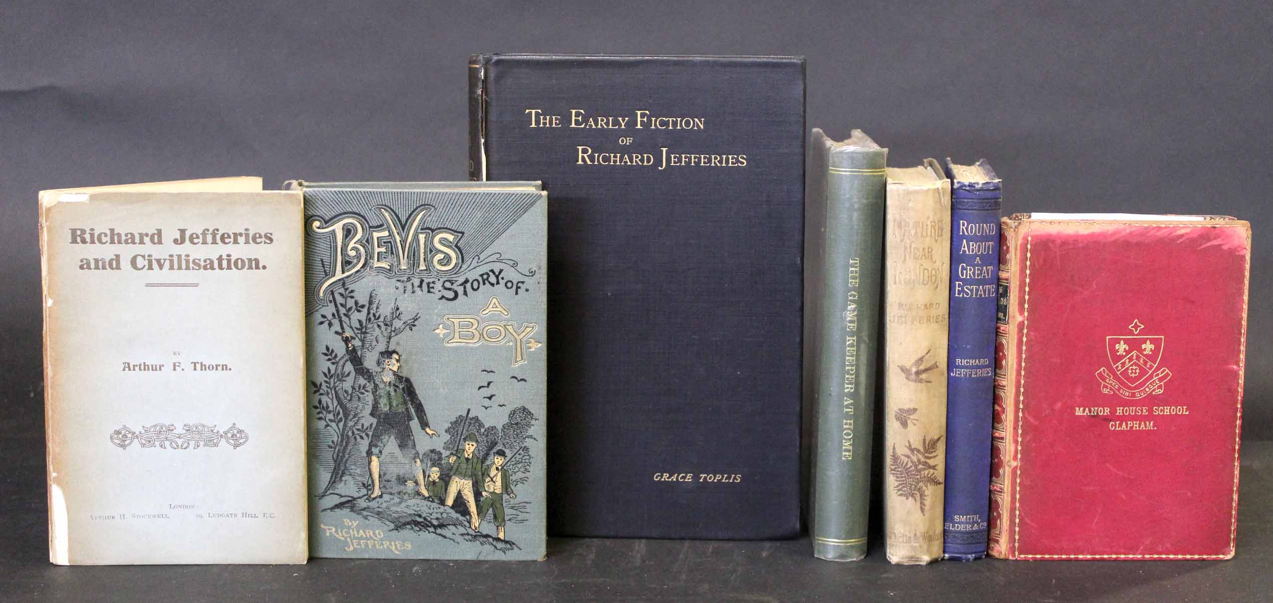 RICHARD JEFFERIES: 5 titles: THE GAMEKEEPER AT HOME..., London, Smith Elder & Co, 1880, 1st edition,