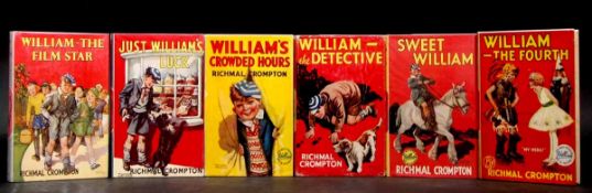 RICHMAL CROMPTON: 6 titles: WILLIAM THE FILM STAR, 1958, original cloth, dust-wrapper; JUST