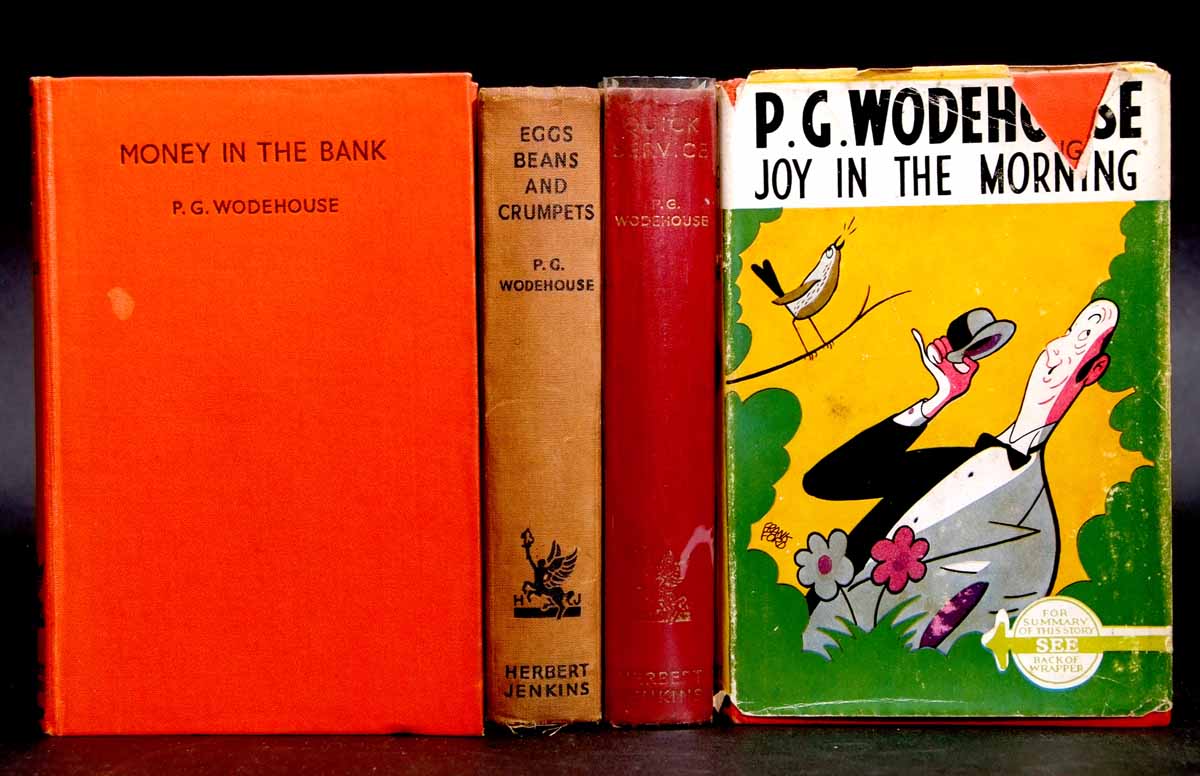 P G WODEHOUSE: 4 titles: EGGS, BEANS AND CRUMPETS, London, Herbert Jenkins, 1940, 1st edition,