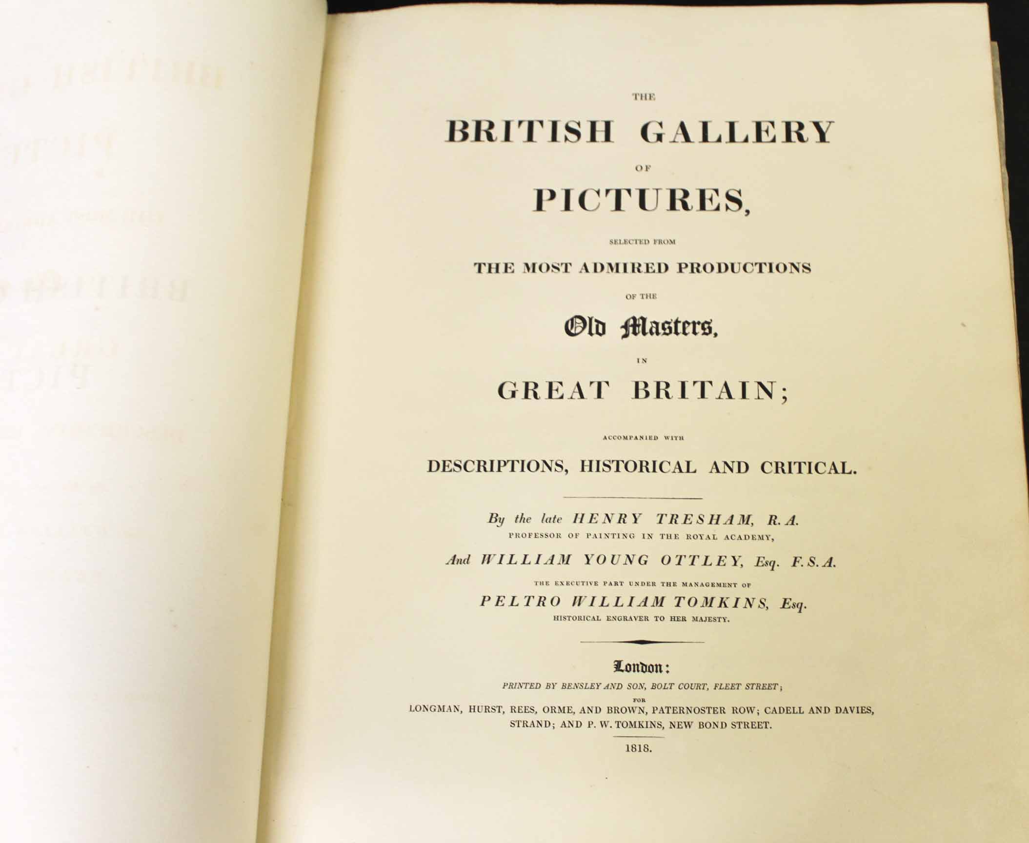 HENRY TRESHAM & WILLIAM YOUNG OTTLEY: THE BRITISH GALLERY OF PICTURES SELECTED FROM THE MOST ADMIRED