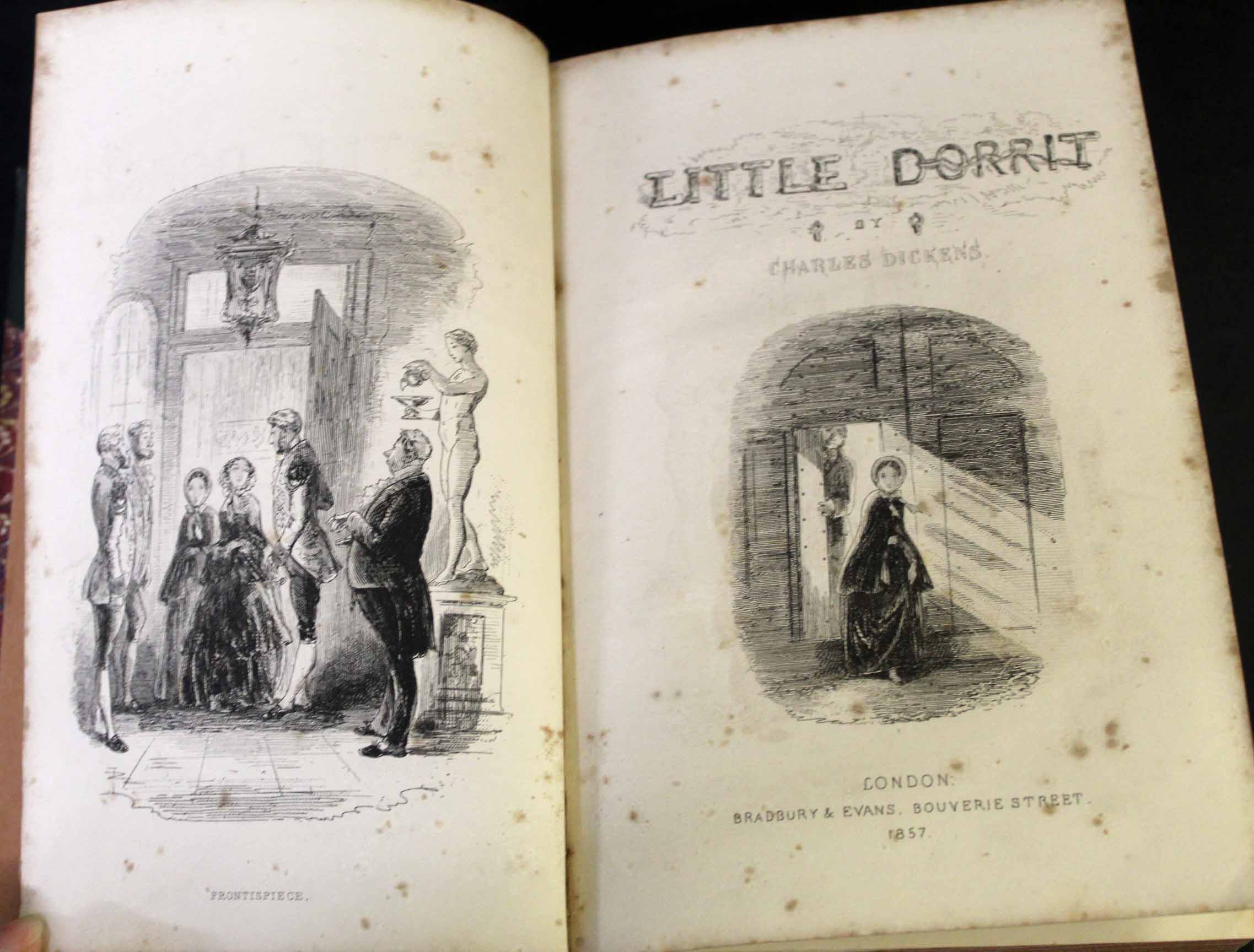 CHARLES DICKENS: LITTLE DORRIT, ill H K Browne, London, Bradbury & Evans, 1857, 1st edition in