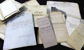 Packet 40+ Watton interest, vellum and other documents predominantly 19th century