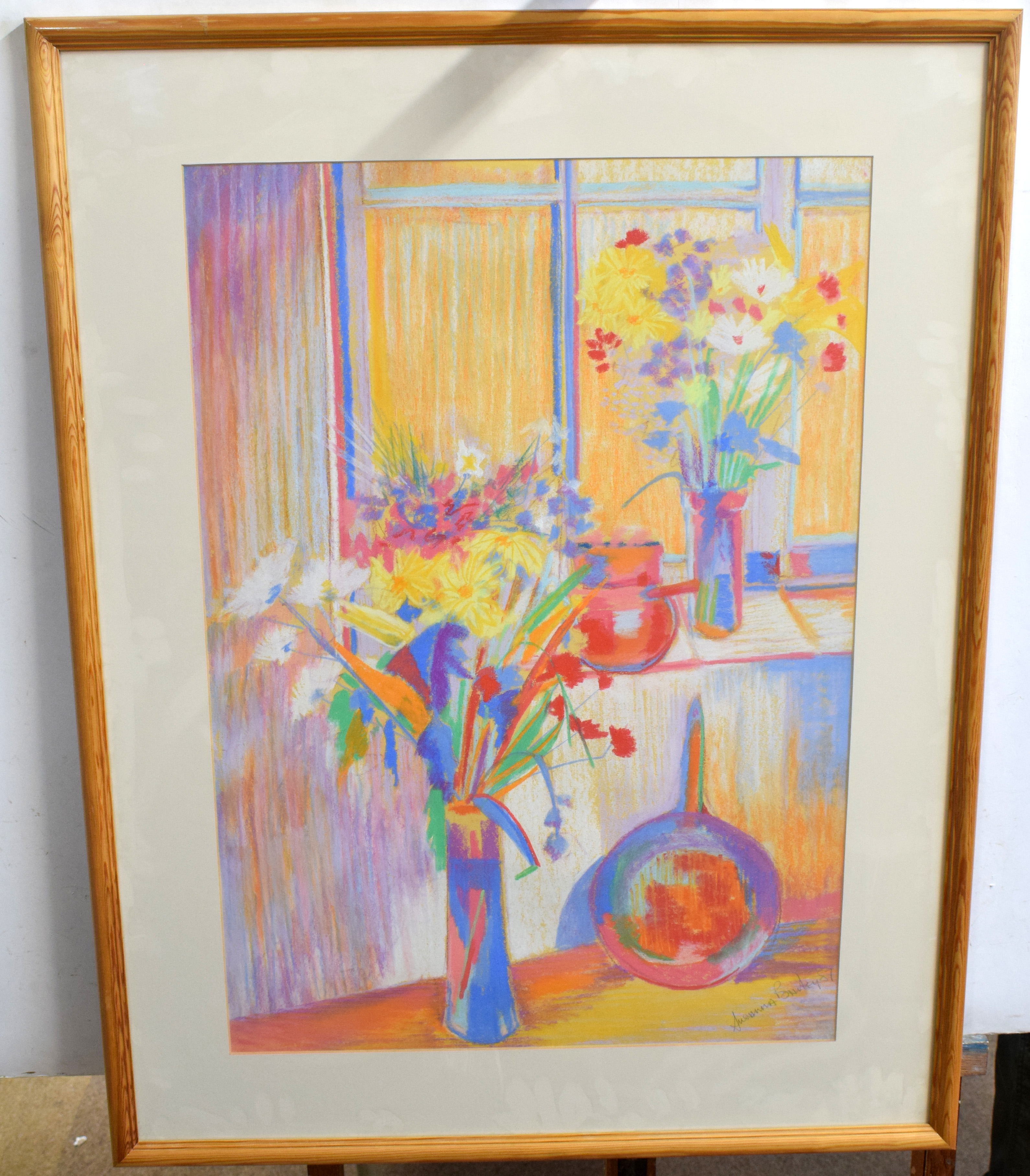 Susanna Bailey (20th century), Still Life study, crayon drawing, signed and dated 87 lower right, 73