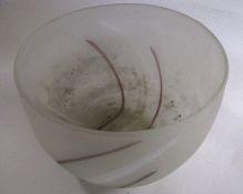 Peter Tysoe (20th Century) Glass bowl with swirling design, 18cm diam Provenance: The Peter