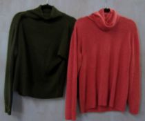 Ladies cashmere pullovers and a cardigan