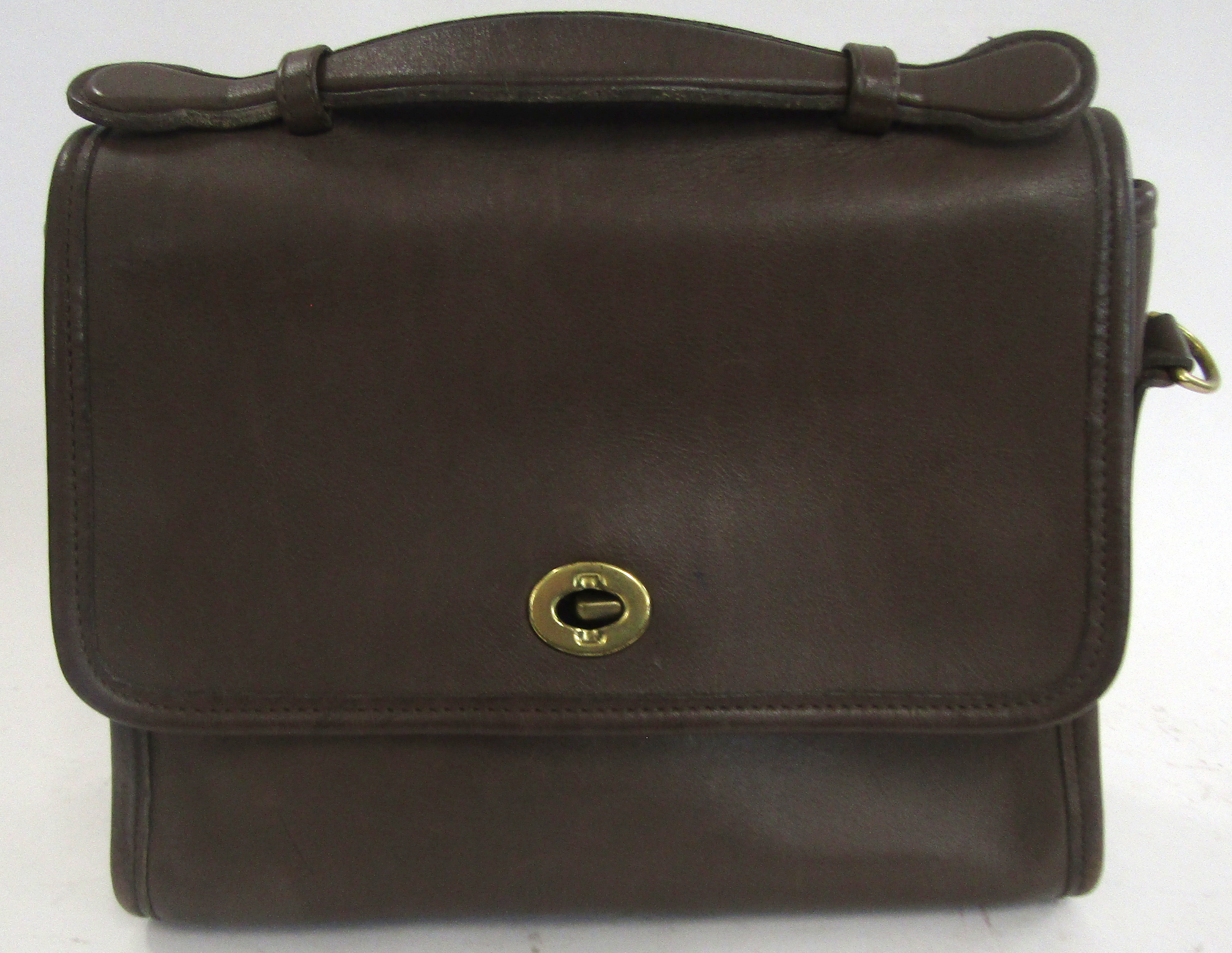 Coach ladies brown leather handbag ref no F6C-9870