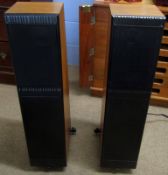 Pair of Rega Ela loudspeakers, serial numbers 11305 and 11304, 85cm high