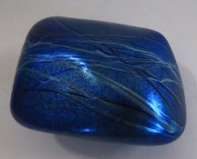 Iridescent glass sculpture, signed by Siddy Langley dated 1991, 10cm long