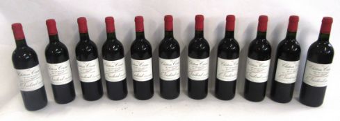 Eleven bottles of Chateau Cissac 2001, each bottle 73cl