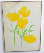 •AR Danka Napiorkowska (born 1946), "Buttercups I", coloured print, signed and inscribed with