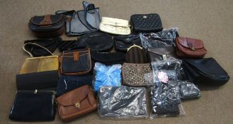 Box of various ladies handbags includes Mappin & Webb etc