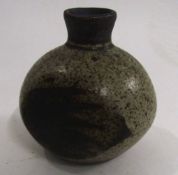 David Leach (1911-2005) Small baluster vase with Ten Moku glaze, artist's seal mark to side, 7cm